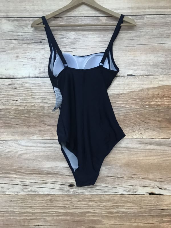 Lascana Navy Blue One Piece Swimsuit with White Dot Print