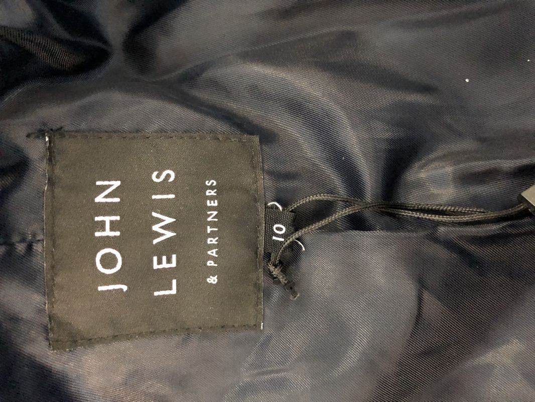 John Lewis & Partners Navy Long Coat
