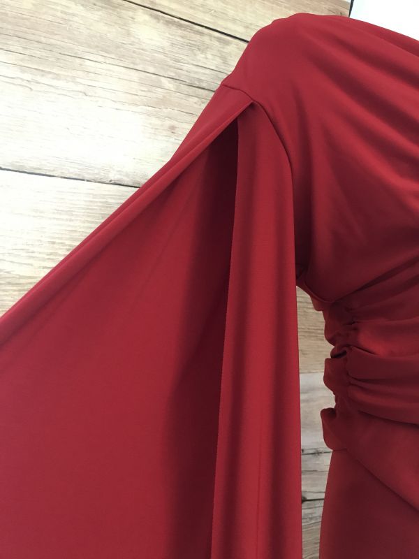 Star by Julien Macdonald Red Caped Wide Leg Jumpsuit