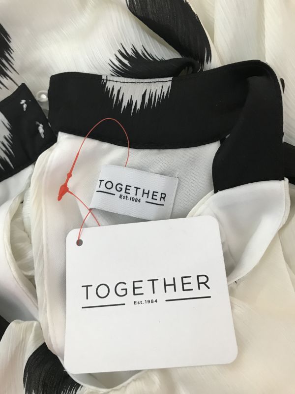 Together White Dress with Black Spot Design