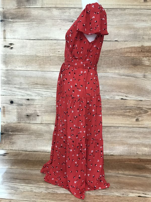 Quiz Red Ditsy Wrap Dress