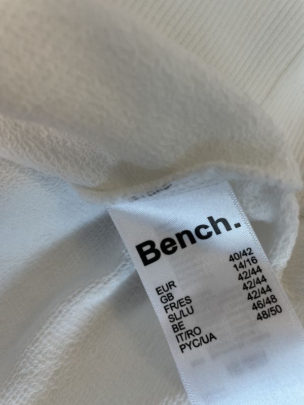 White bench hoodie