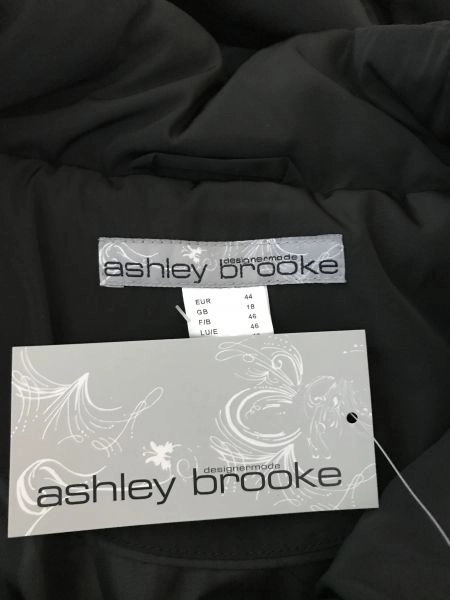 Ashley Brooke Black Hooded Parka Coat