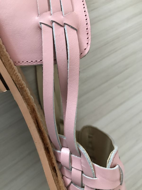 Kaleidoscope Pink Leather Hurrache Shoes