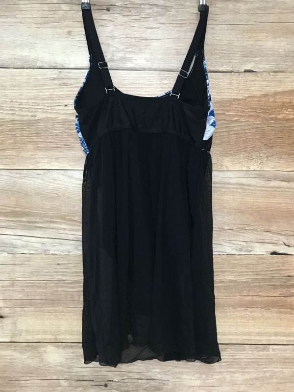 BonPrix Collection Black Swim Dress with Blue Bust