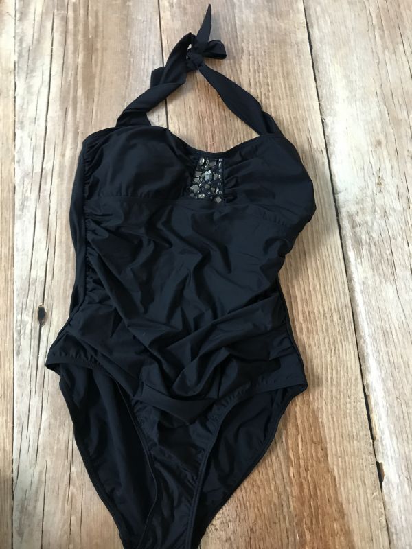 Bon Prix Black Ruched Shaper Swimsuit