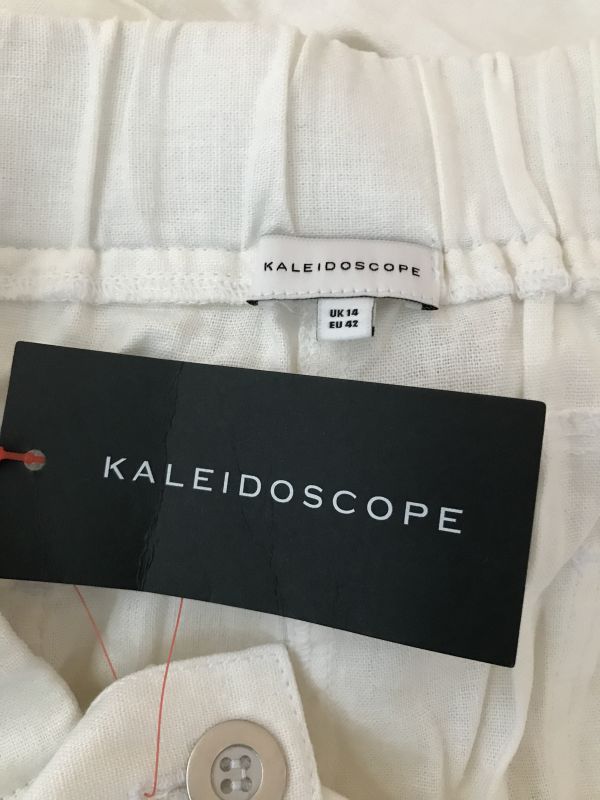 Kaleidoscope White Linen Trousers