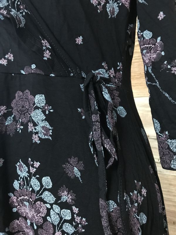Kaleidoscope Black Floral Wrap Dress