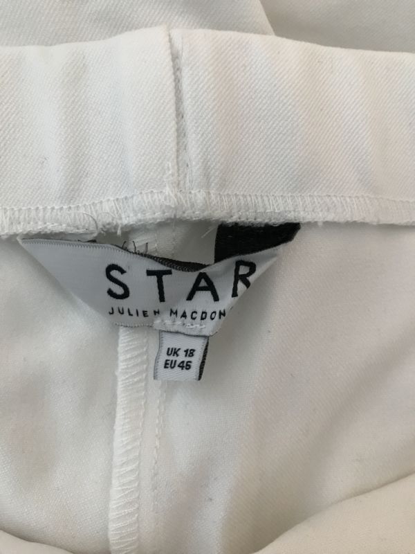Star by Julien Macdonald White Split Front Hem Trousers