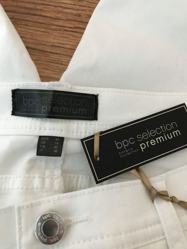 BonPrix Selection Premium White Cropped Push-Up Trousers