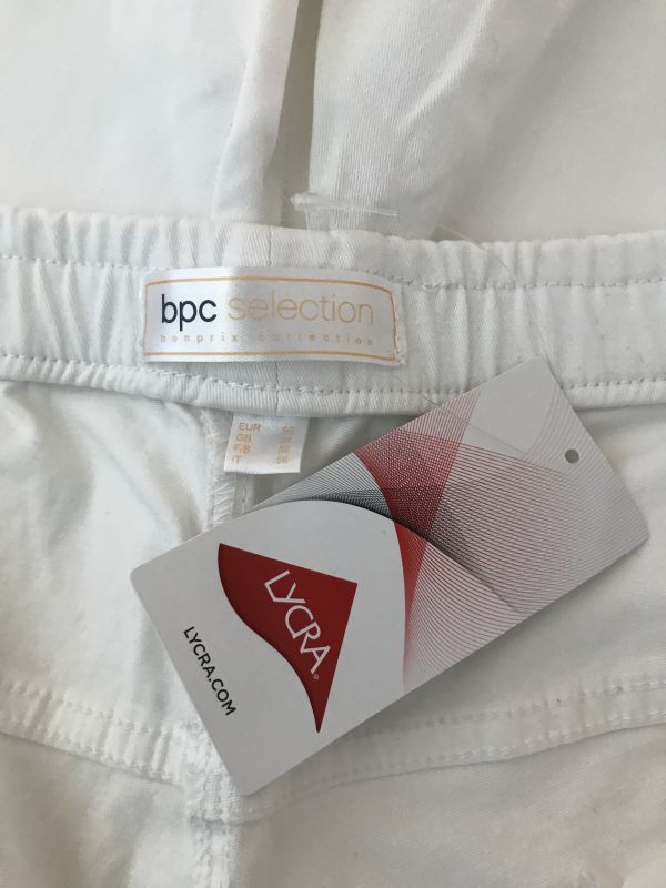 BonPrix White Cotton Shorts