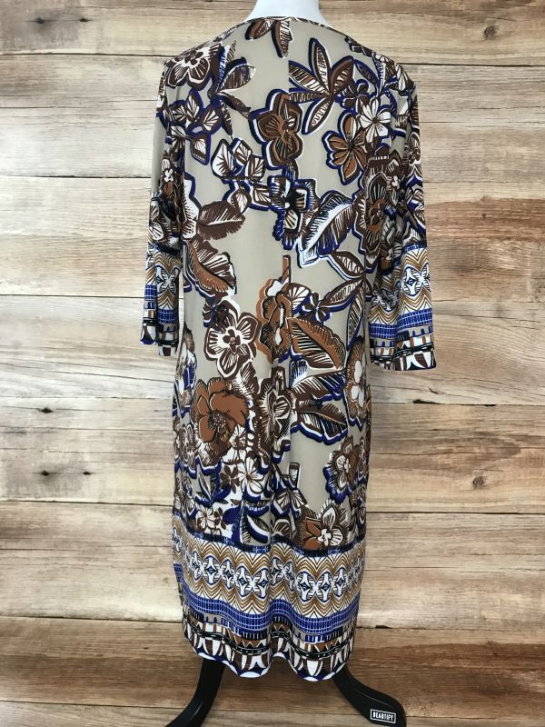 Linea Tesini Brown Floral Print Long Sleeve Dress