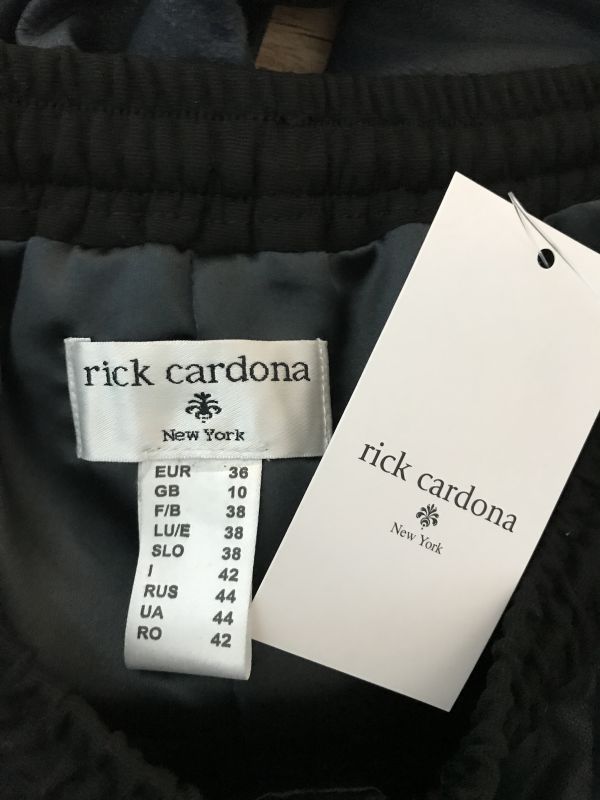 Rick Cardona Navy Blue Leather Trousers
