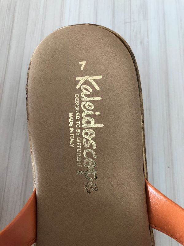 Kaleidoscope Orange Flower Toe Post Sandals