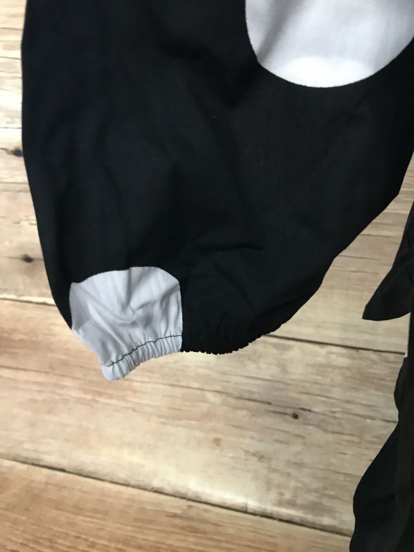 BonPrix Collection Black Dippy Hem Shirt with White Spots