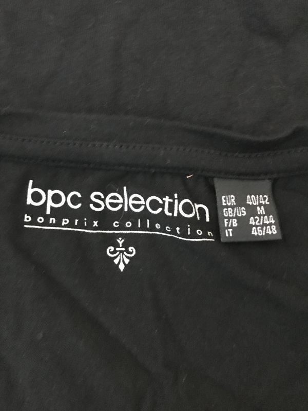 BonPrix Selection Black T-Shirt with Silver Embellishment Detail