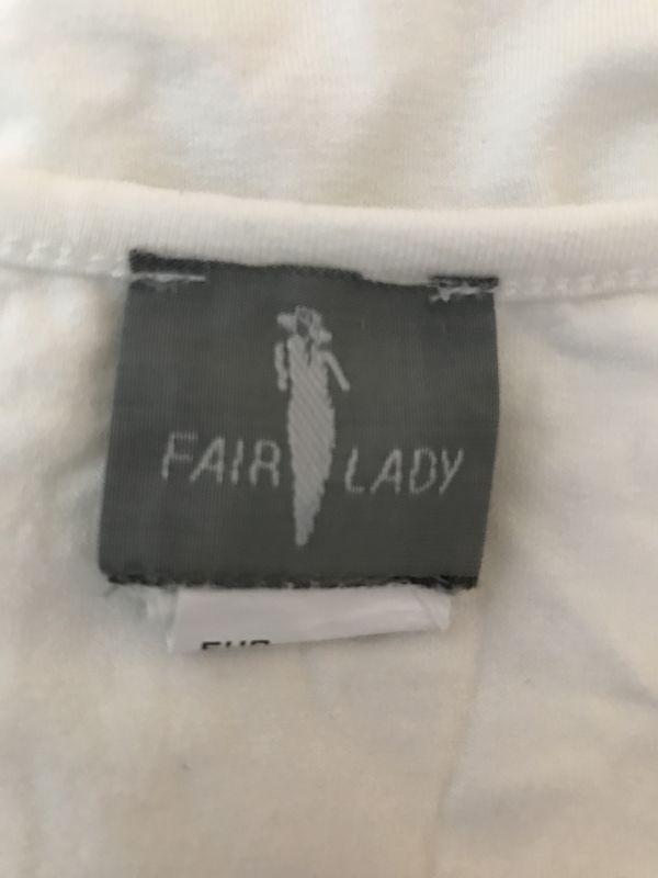 Fair Lady Off White Mesh Covered Top