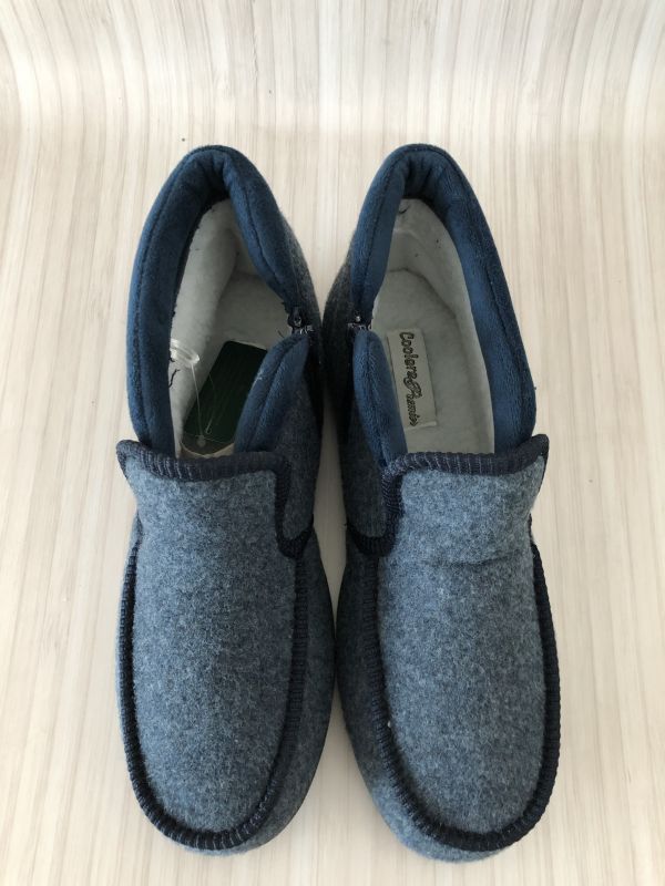 Coolers Premier Navy Wider Fit to EE Felt Boot Slipper