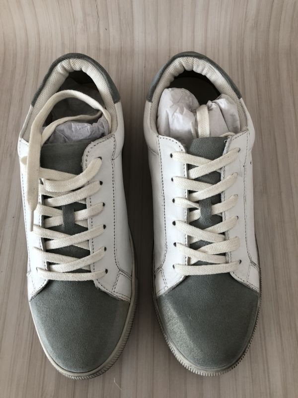 Kaleidoscope Grey/White Suede Mix Trainers
