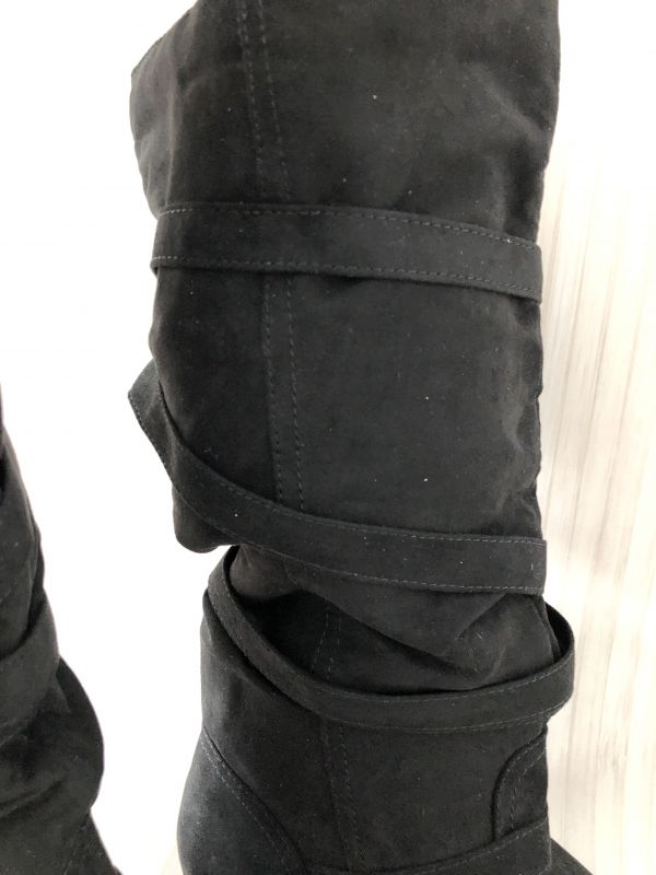 Bonprix Black Buckle Strap Boots