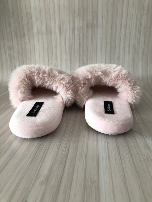 Kaleidoscope Pink Fluffy Slide Slippers