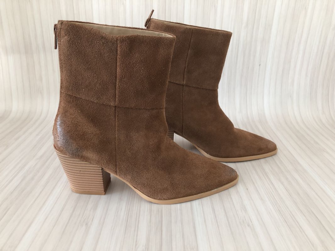 Kaleidoscope Tan Suede Ankle Boots