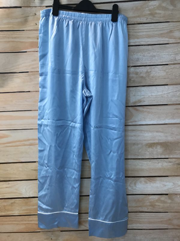 Light Blue Silk Pyjama Set