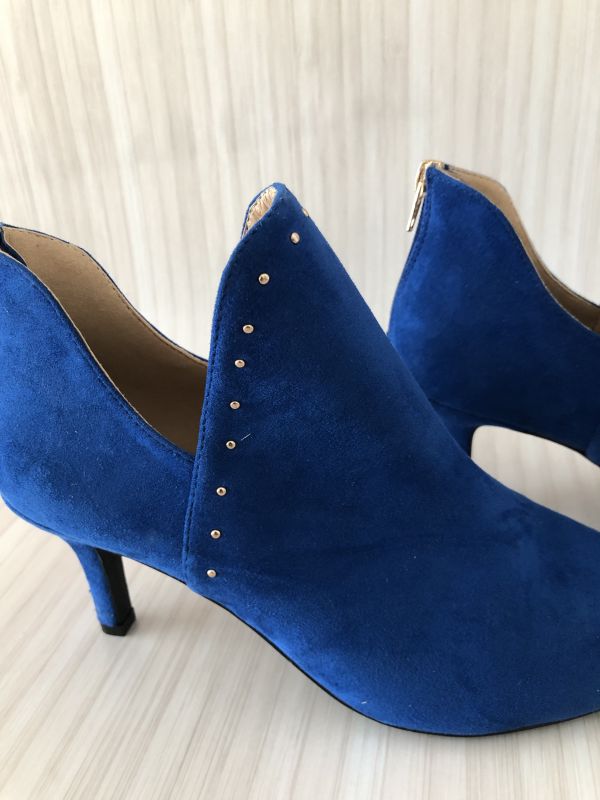 Kaleidoscope Royal Blue Stiletto Heel Shoe Boot