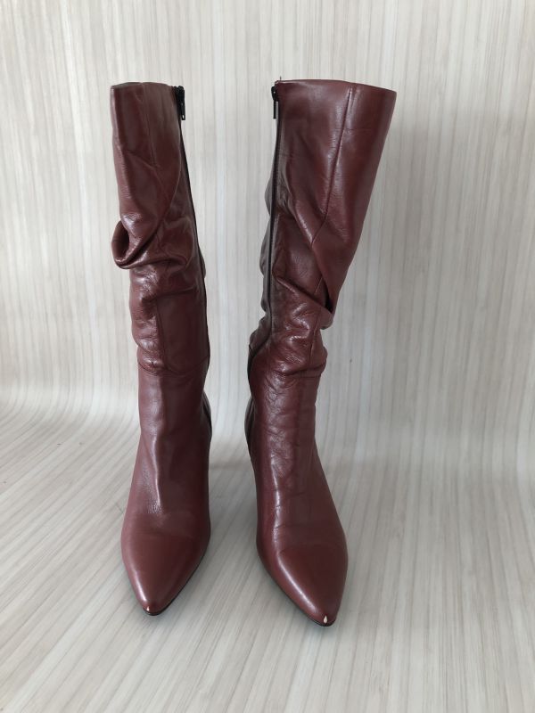 Kaleidoscope Burgundy Slouch Leather Boots
