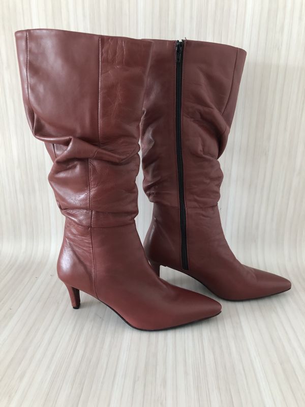 Kaleidoscope Burgundy Slouch Leather Boots