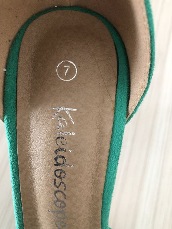 Kaleidoscope Green Knotted Heel Sandal