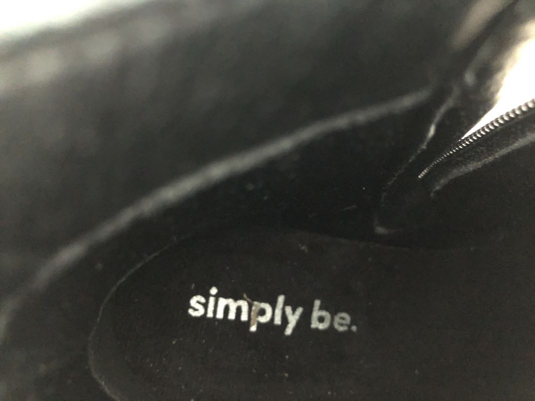 simply be. Black Sadie Wedge Ankle Boots Wide Fit