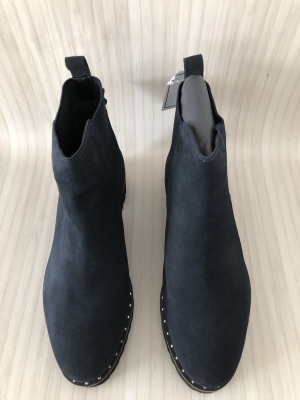 simply-be Navy Suede Tenley Ankle Boots Wide Fit