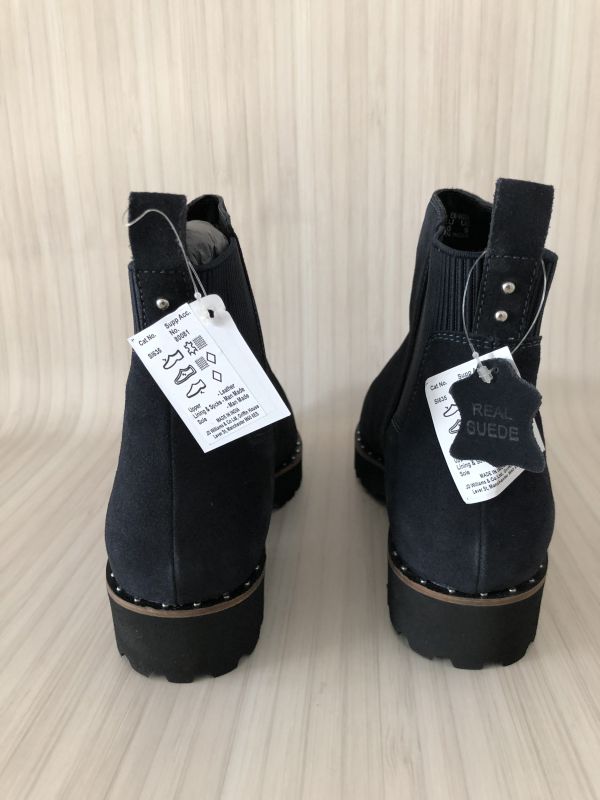 simply-be Navy Suede Tenley Ankle Boots Wide Fit