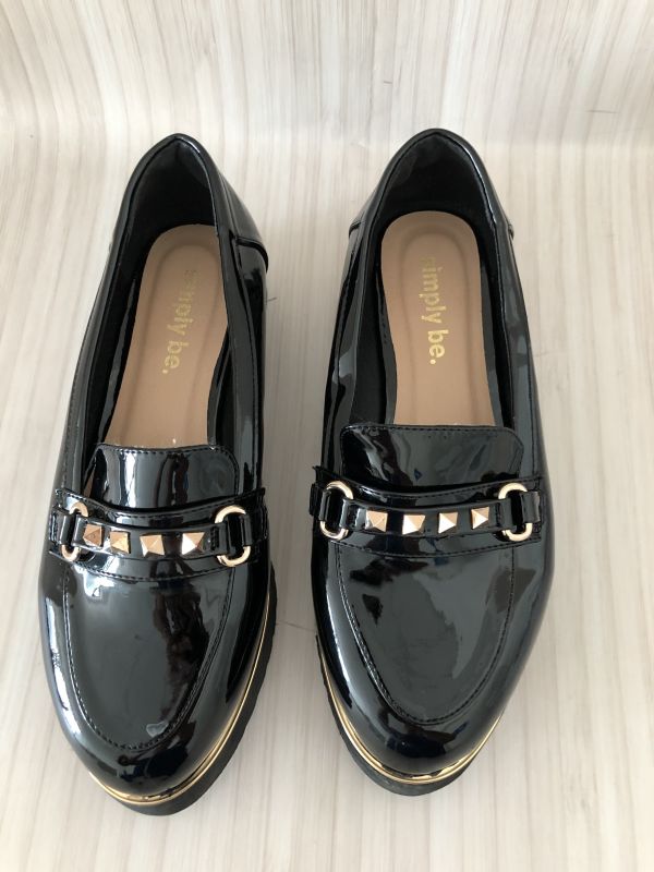 Simply Be Black Chunky Loafer With Chain Detail
