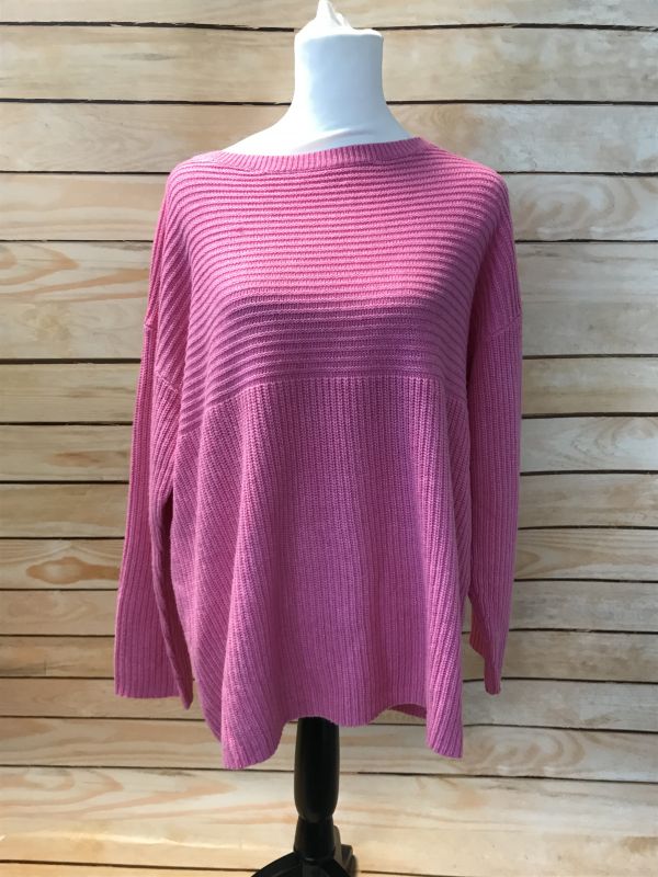 Textured Boat Neck Knitted Jumper