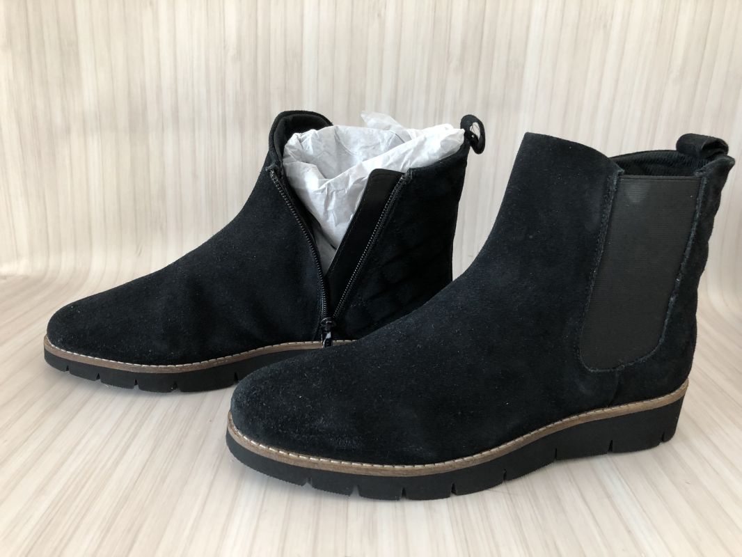Kaleidoscope Black Suede Quilted Flat Form Ankle Boots