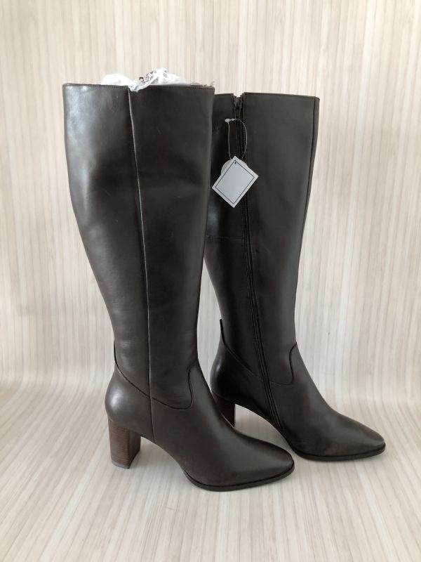 JD Williams Brown Premium Leather Knee High Boot