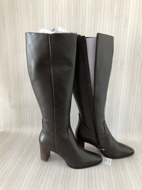 JD Williams Brown Premium Leather Knee High Boot