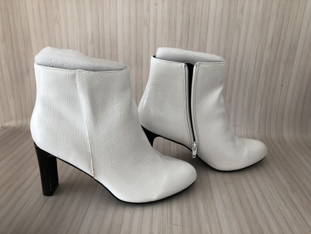Simply Be White Croc Ankle Boot