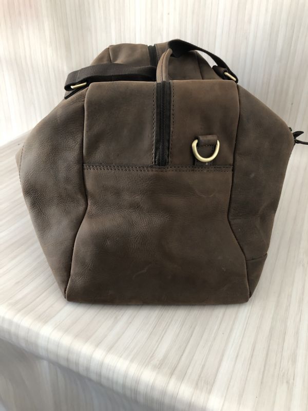 John Lewis Brown Oil Leather Holdall