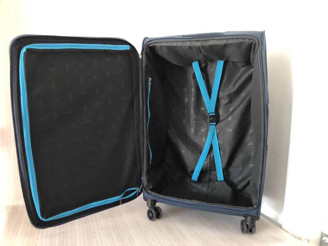 John Lewis & Partners Blue Vienna 4-Wheel 76cm Lightweight Large Suitcase