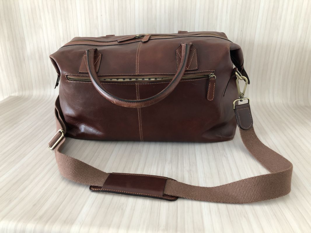 John Lewis Brown Made Leather Holdall