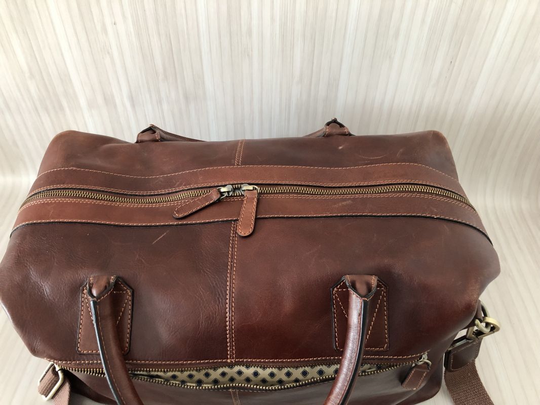 John Lewis Brown Made Leather Holdall