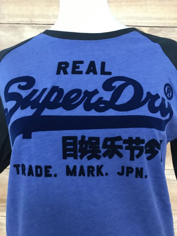 SuperDry Blue Japanese Logo Sports T-Shirt