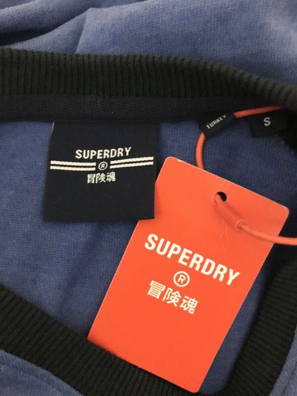 SuperDry Blue Japanese Logo Sports T-Shirt