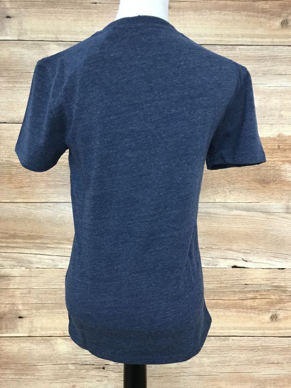 SuperDry Blue T-Shirt with Yellow Logo