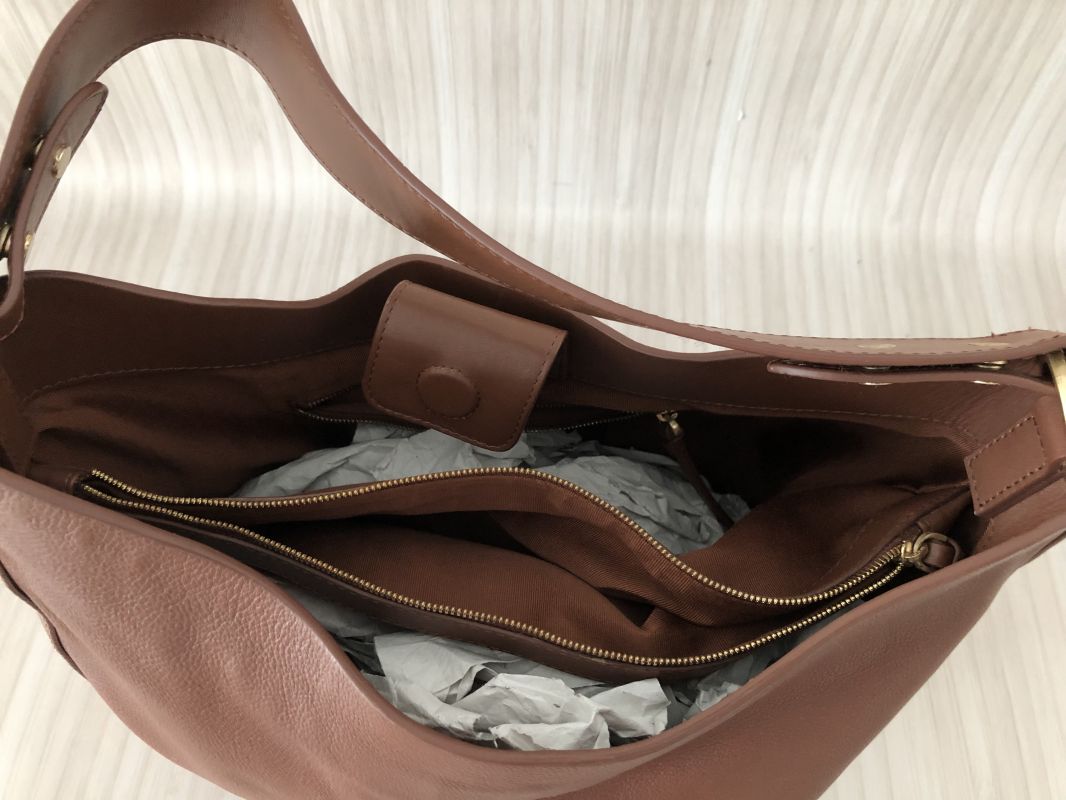 John Lewis Tan Leather Shoulder Handbag