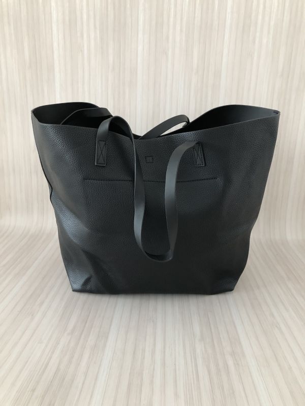 Kin Black Faux Leather Sia Tote Bag
