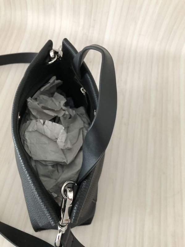 KIn Black Small Faux Leather Crossover Handbag